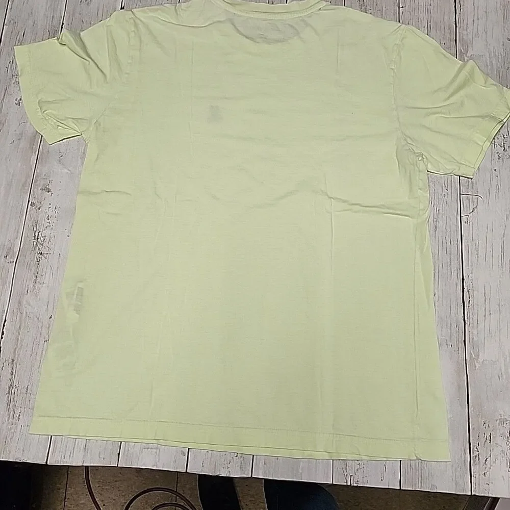 Psycho Bunny Neon Green T-Shirt Size 5/M Mens Classic Pima Cotton Small Logo